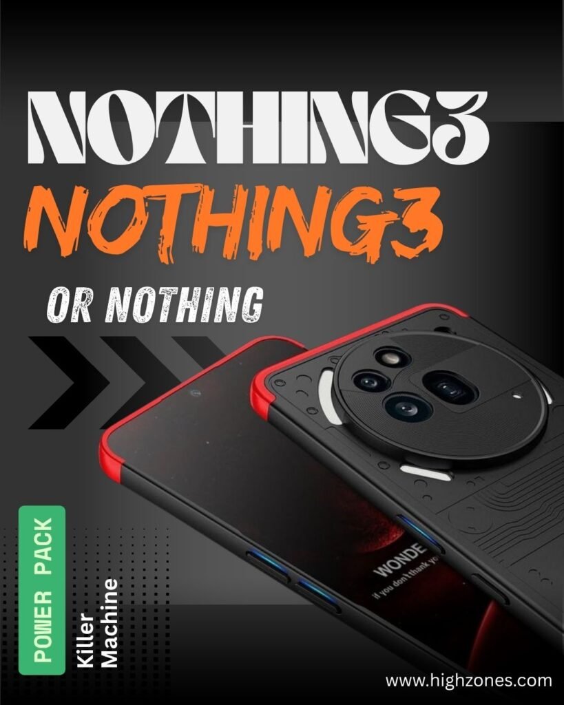 Nothing Phone 3 front display with bezel-less AMOLED screen and minimal punch-hole camera