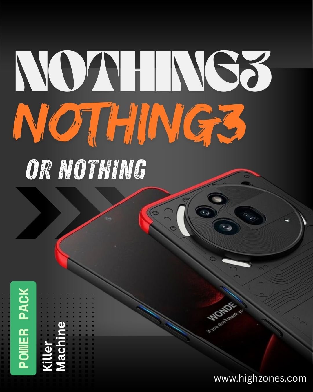 Nothing Phone 3 front display with bezel-less AMOLED screen and minimal punch-hole camera