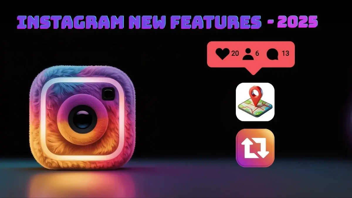 Instagram app screen showing the latest Instagram update features like repost, maps, and friends tab in 2025.